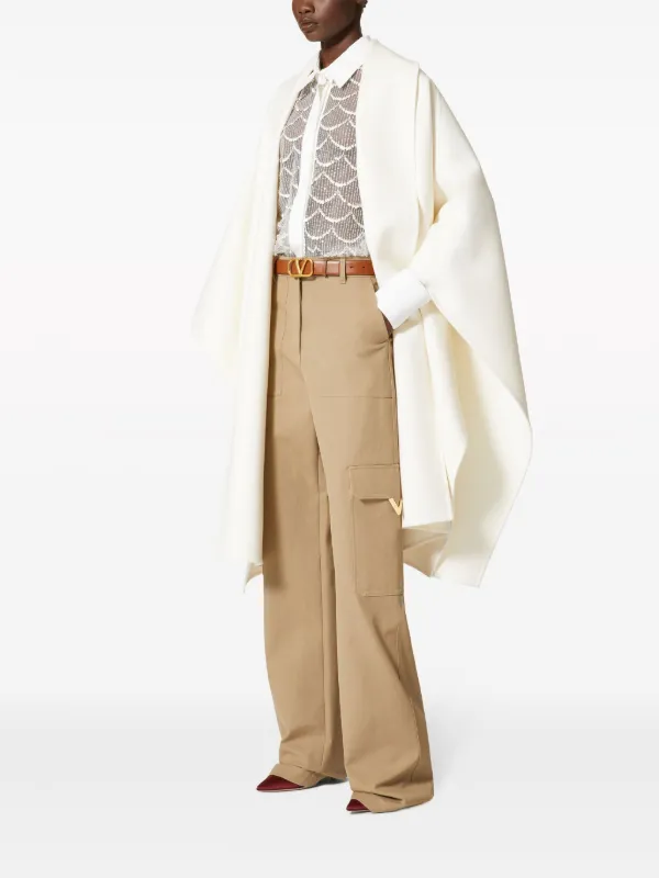 パンツ Valentino Trousers Valentino Garavani Canvas Cargo Trousers | Neutrals | FARFETCH