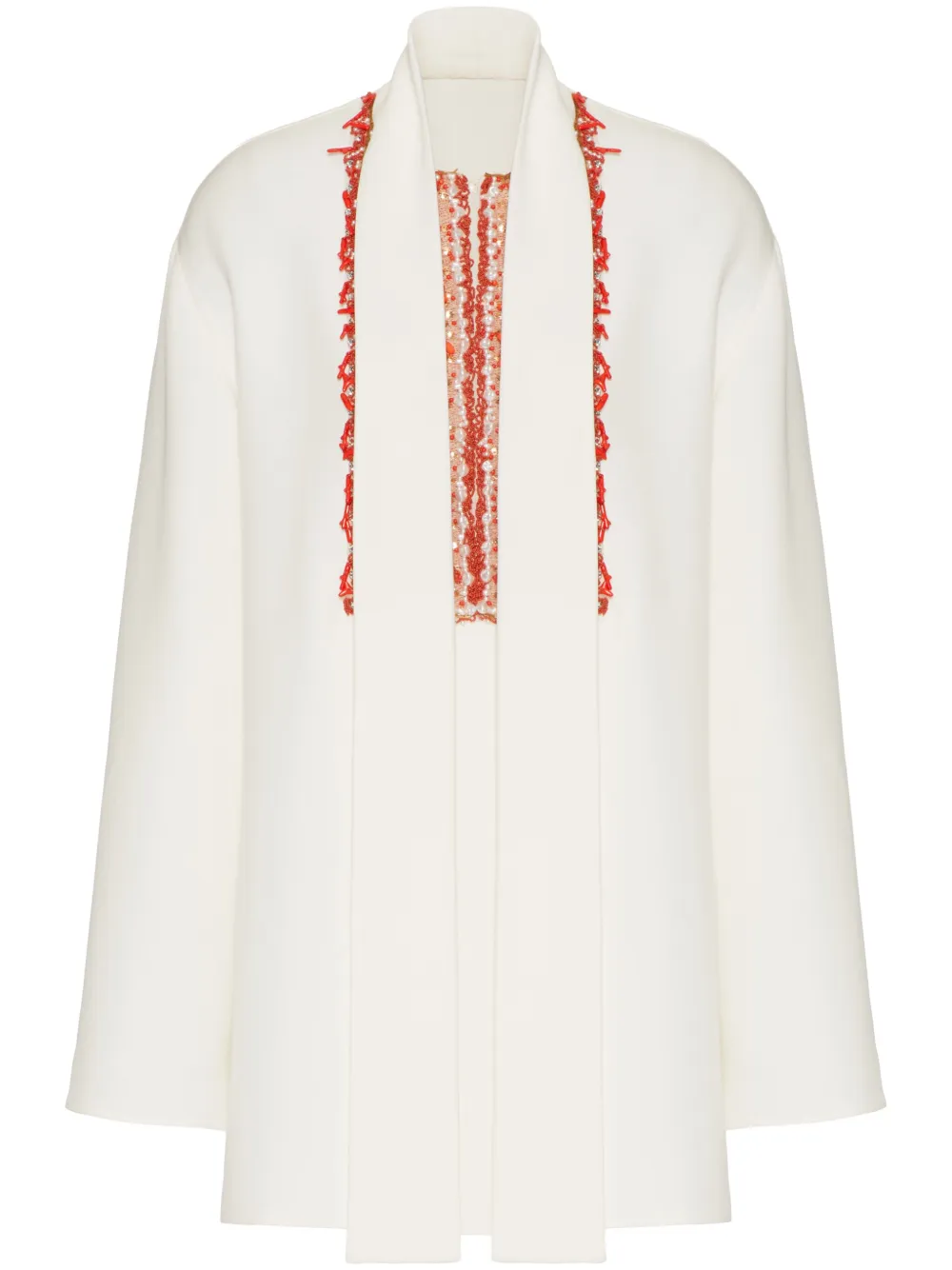 Valentino Garavani Abito Crepe Couture con ricamo - Bianco