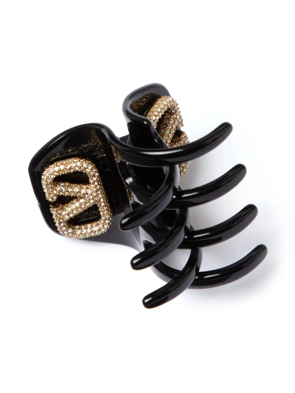 Valentino Vlogo Signature Hair Clip In Black