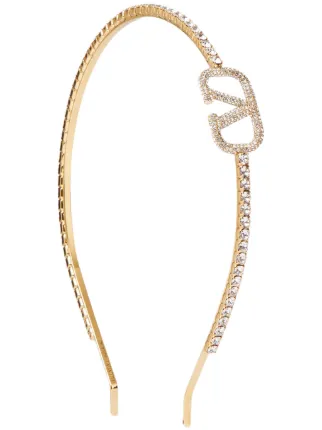 Valentino Garavani VLogo Signature crystal-embellished Headband