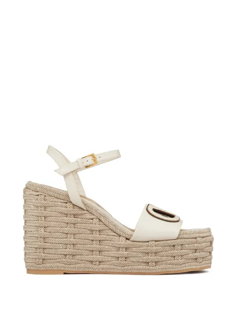 Valentino Garavani VLogo cut-out wedged espadrilles