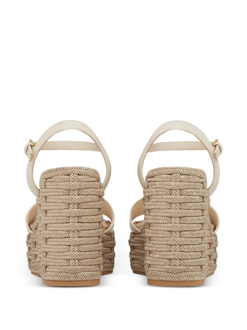 VLogo cut-out wedged espadrilles