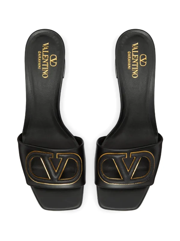 サンダル・ミュール VALENTINO Sandali in pelle con logo VLogo (4W0S0IZ4VRN YVP) Valentino Garavani Sandali In Pelle Con Logo Vlogo Sandals