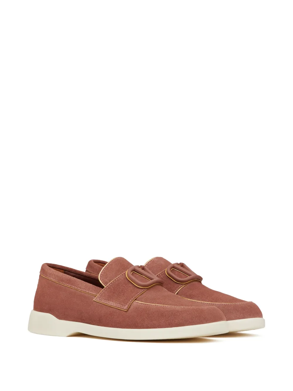 Valentino Garavani Leisure Flows leren loafers Bruin