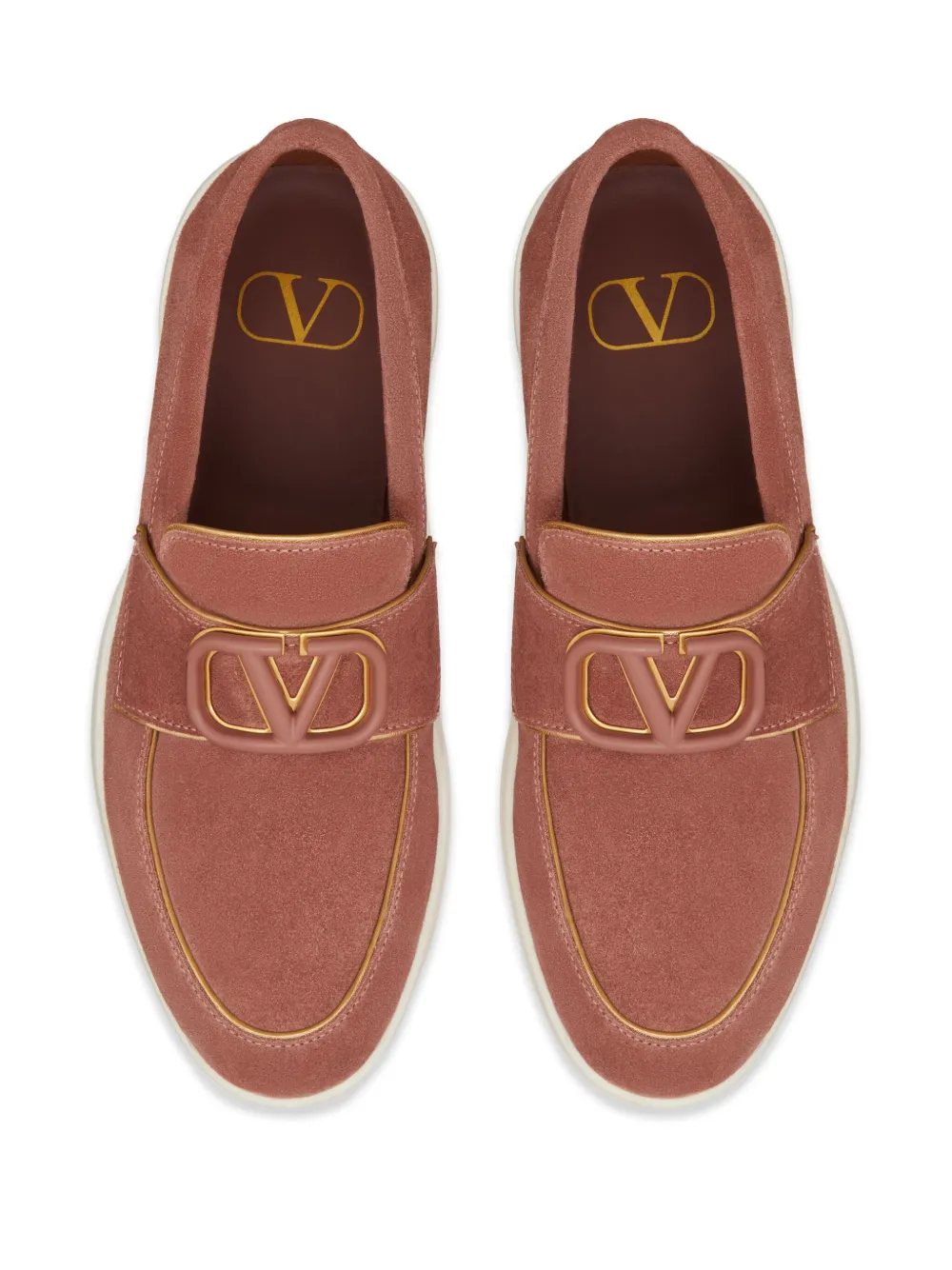 Valentino Garavani Leisure Flows leren loafers Bruin