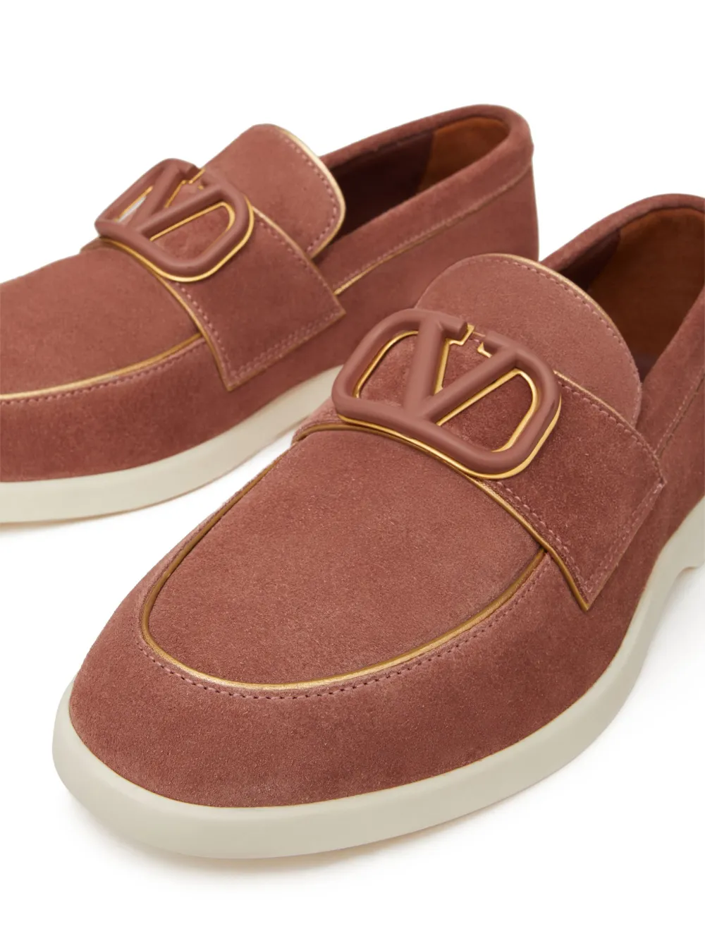 Valentino Garavani Leisure Flows leren loafers Bruin