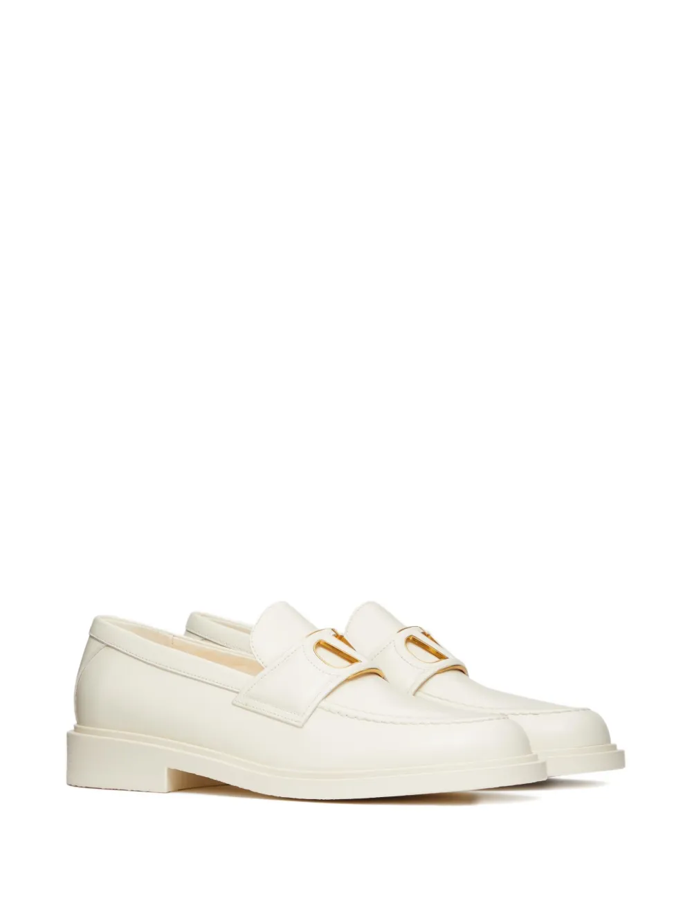Valentino Garavani VLogo Signature leren loafers Wit