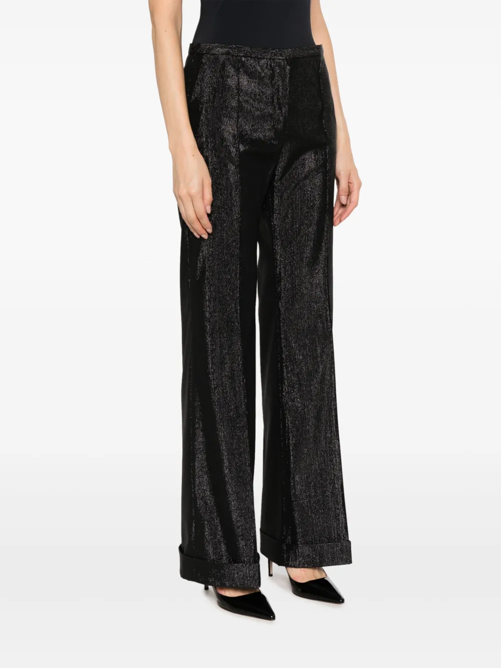 Philosophy Di Lorenzo Serafini Broek met metallic-effect Zwart