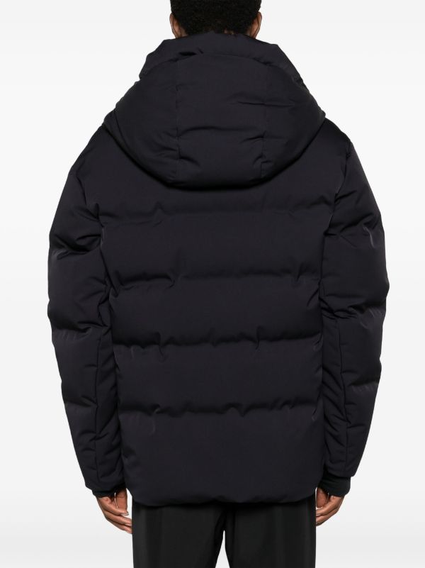 Moncler Grenoble Quilted Hooded Jacket Blue FARFETCH AE