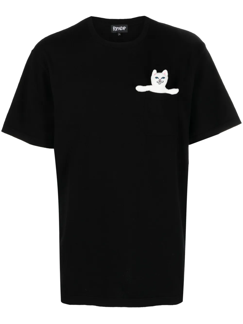 Ripndip T-shirt met kattenprint Zwart