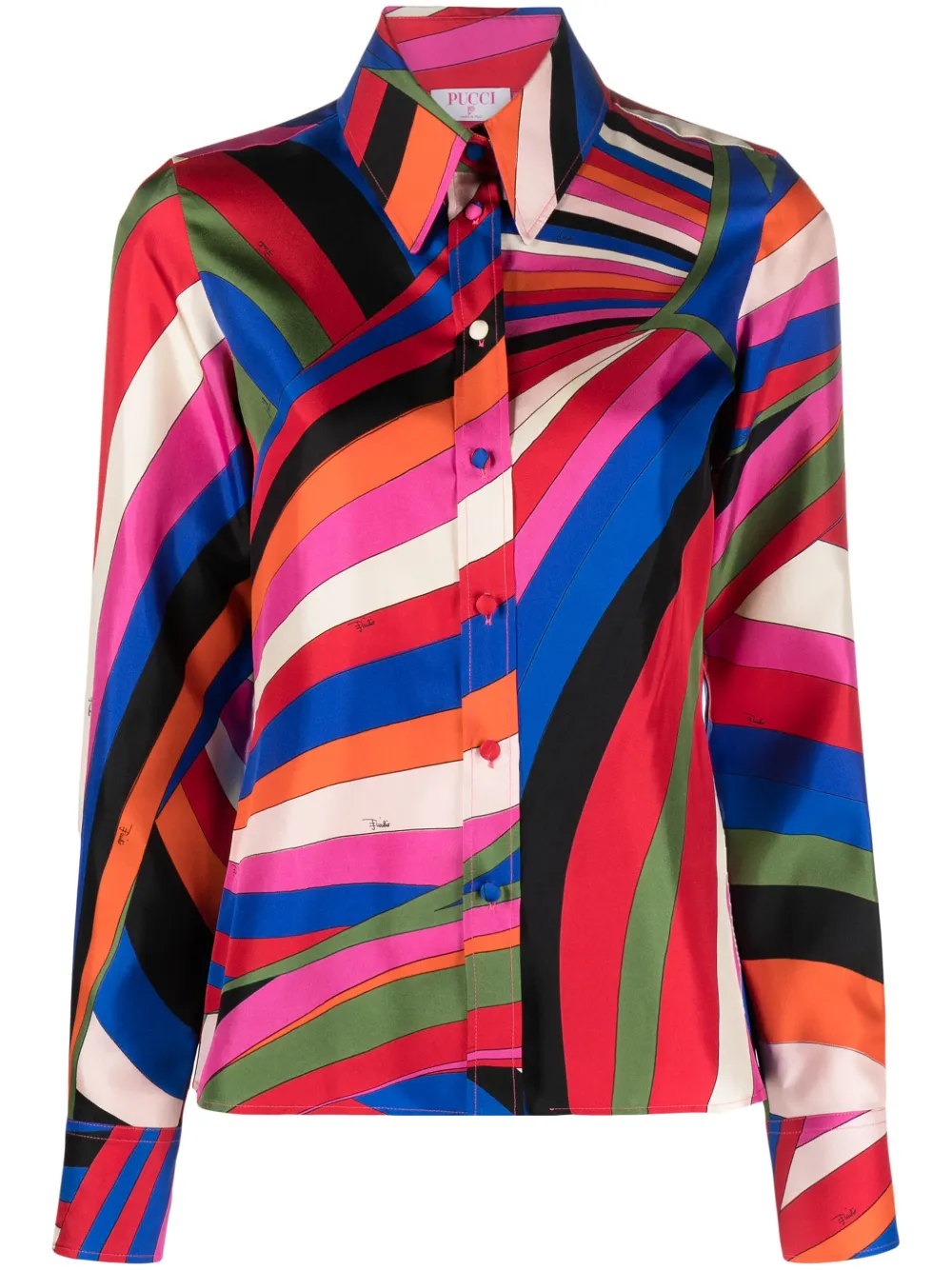 PUCCI IRIDE-PRINT SILK SHIRT