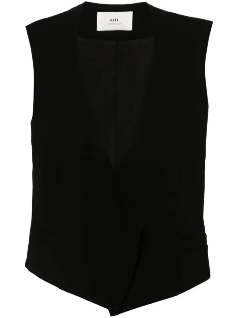 AMI Paris open-front wool waistcoat