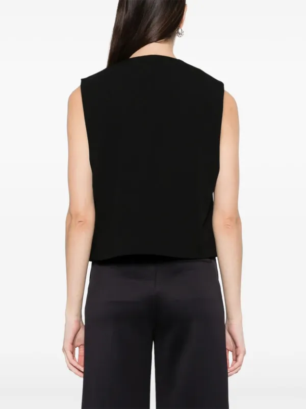 【関税込み】AMI Paris ブラック オープン ベスト AMI Paris オープンベスト | ブラック | FARFETCH JP