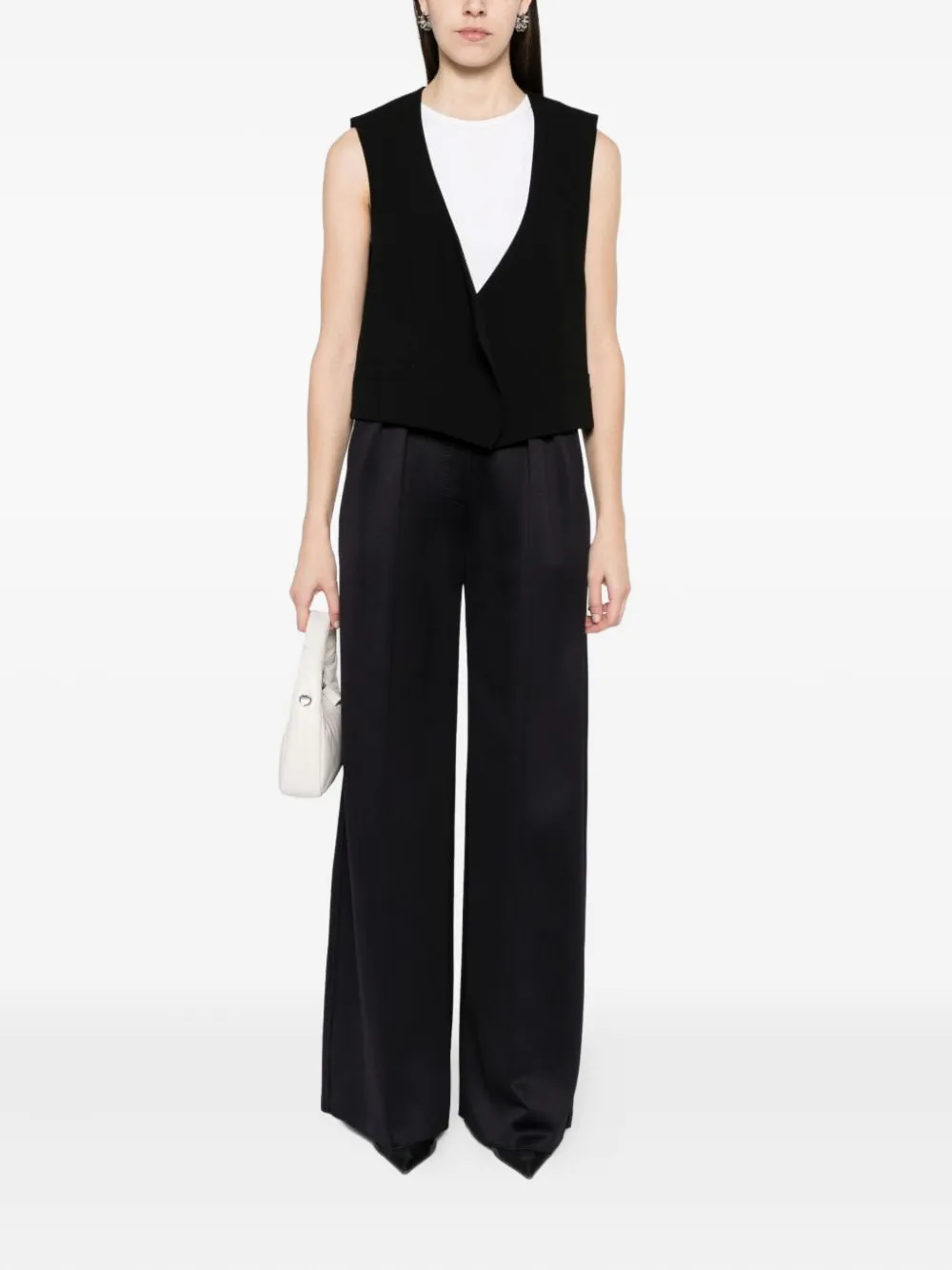 open-front wool waistcoat