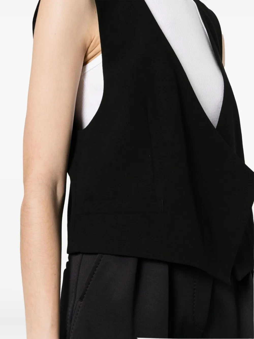 open-front wool waistcoat