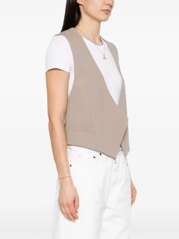 AMI Paris open-front Waistcoat | Neutrals | FARFETCH CA