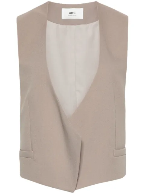 AMI Paris open-front waistcoat