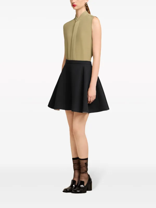 AMI｜SKIRTS (FSK229 WV0074 1360) AMI Paris virgin-wool Skater Skirt | Black | FARFETCH