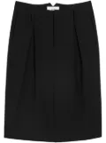 AMI Paris pleated tailored skirt - Black