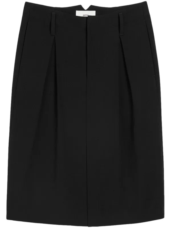 【関税込み】AMI PARIS PLEATED' SKIRT AMI PARIS Belted pleated crepe maxi skirt | NET-A-PORTER