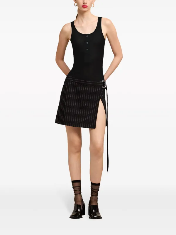 【名入れ無料】 Tank Cotton Ribbed Paris AMI Top FARFETCH | Black | トップス