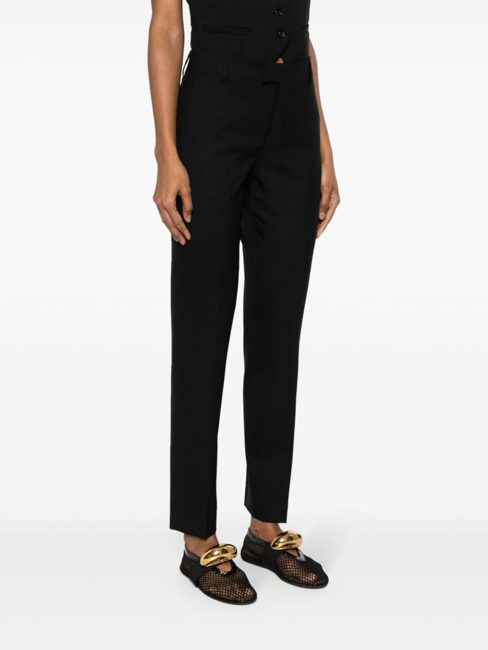 GANNI high-waist tapered-leg trousers Women