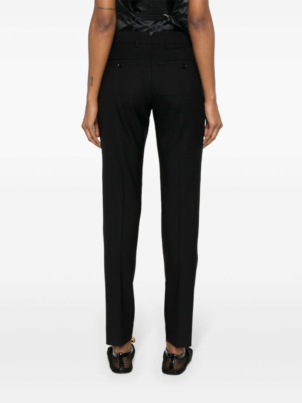 GANNI high-waist tapered-leg trousers Women