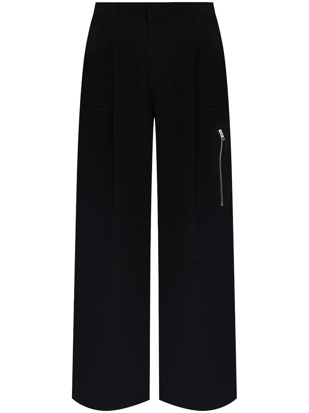 low-rise multi-pockets palazzo trousers