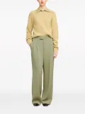 AMI Paris straight-leg twill trousers - Green