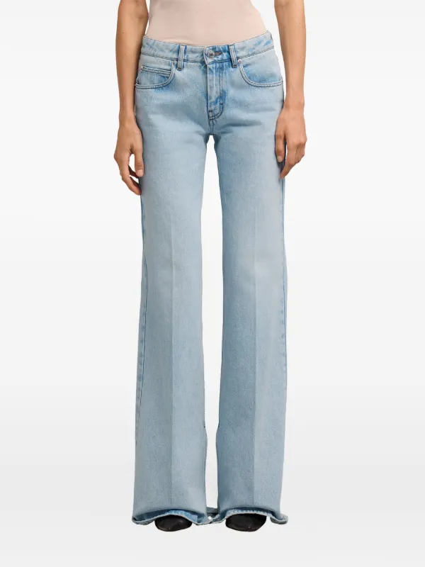AMI Paris flared-leg Cotton Jeans | Blue | FARFETCH