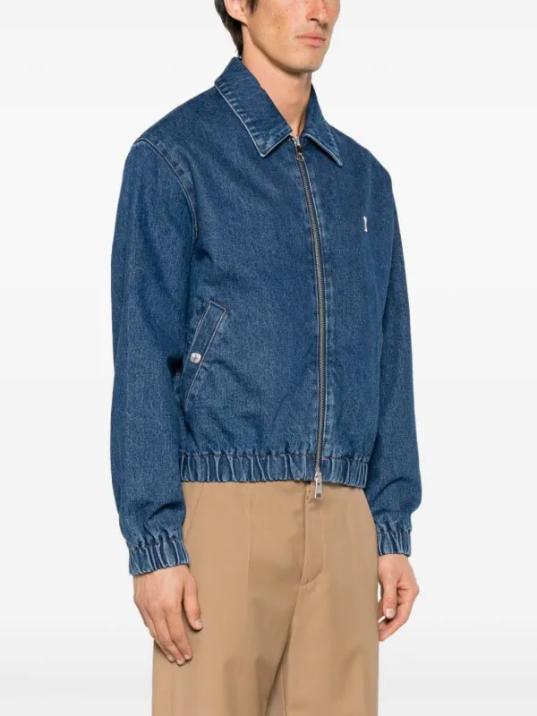 AMI Paris Jeansjacke Mit Ami De Coeur-Schild - Farfetch