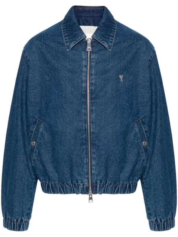 AMI Paris Jeansjacke Mit Ami De Coeur-Schild - Farfetch