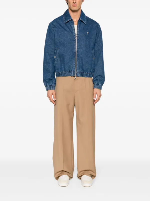 AMI Paris Jeansjacke Mit Ami De Coeur-Schild - Farfetch