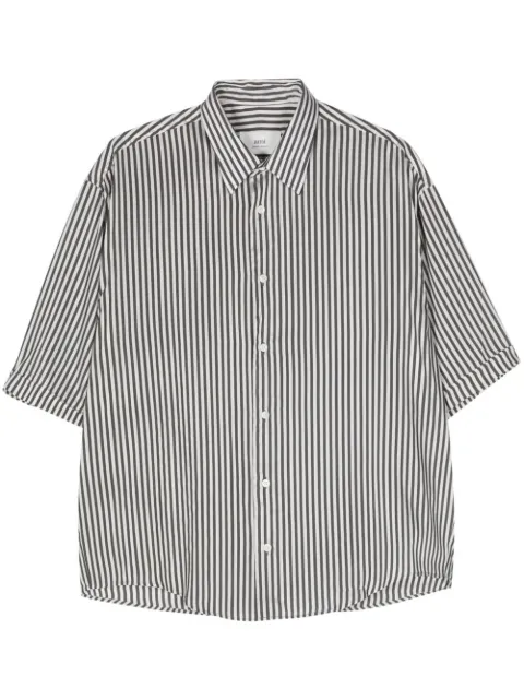 AMI Paris striped bowling shirt