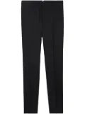 AMI Paris twill tapered-leg trousers - Black