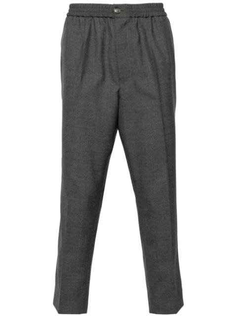 AMI Paris mid-rise cropped tapered trousers