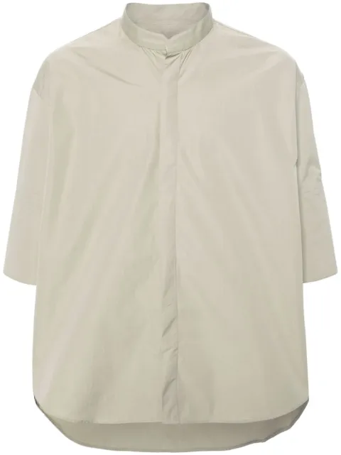 AMI Paris band-collar cotton shirt