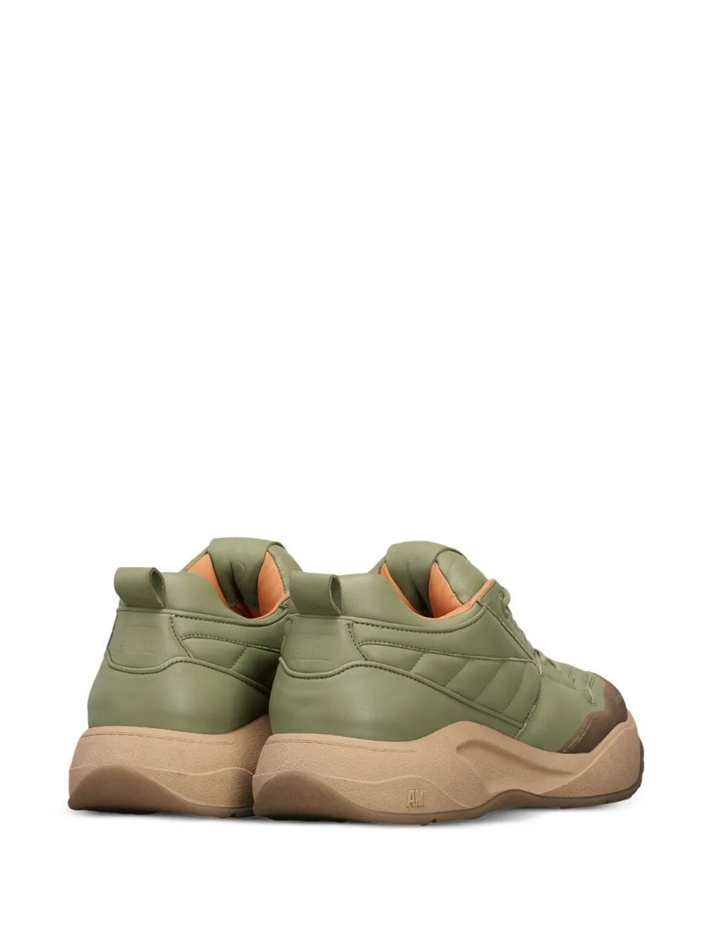 Shop Ami Alexandre Mattiussi Ami Sn1509 Low-top Sneakers In Green