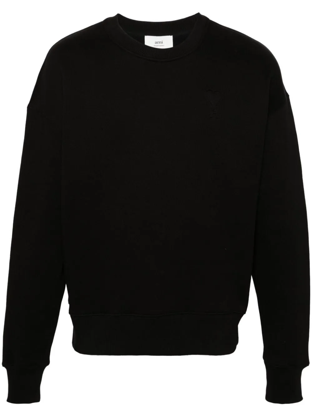 AMI Paris Sweater met geborduurd logo Zwart