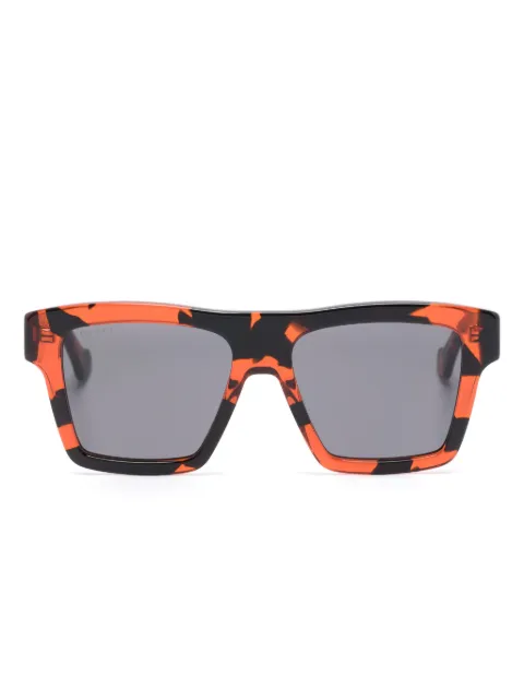 Gucci Eyewear نظارة شمس بإطار مربع وتأثير صدف السلحفاة