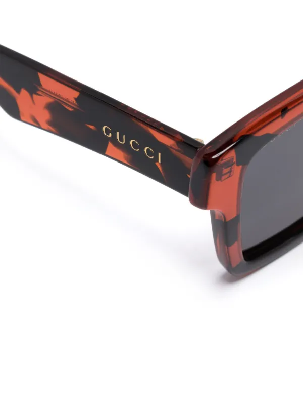 Gucci square tortoise sunglasses deals