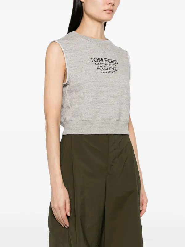 Tシャツ・カットソー TOM FORD JERSEY TANK TOP Ribbed-knit jersey tank top in white - Tom Ford | Mytheresa