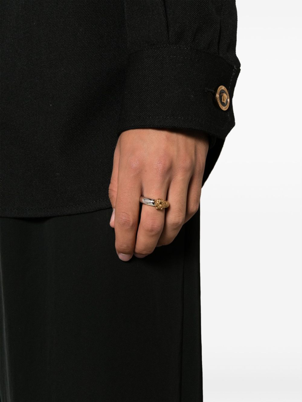 Versace Tweekleurige ring - Zilver