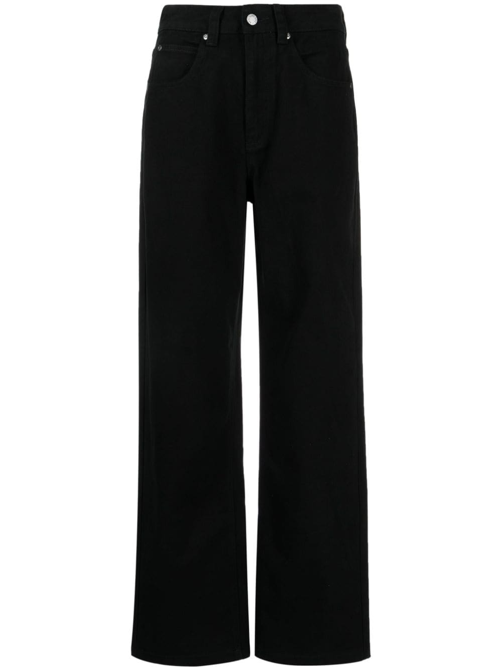 Izzue High-rise Straight-leg Jeans In Black