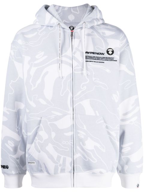 AAPE BY *A BATHING APE abstract-print drawstring hoodie Men