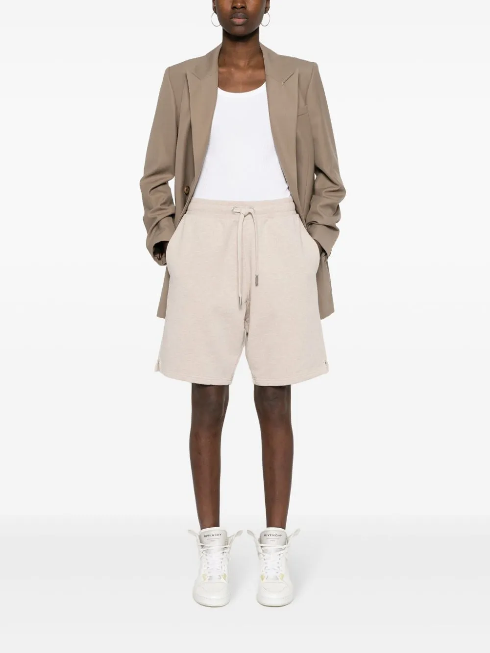 AMI Paris Ami De Coeur zwemshorts Beige