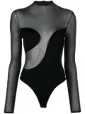 Nensi Dojaka mesh-panelled bodysuit - Black