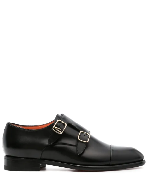 Santoni レザーローファー | ブラック | FARFETCH JP