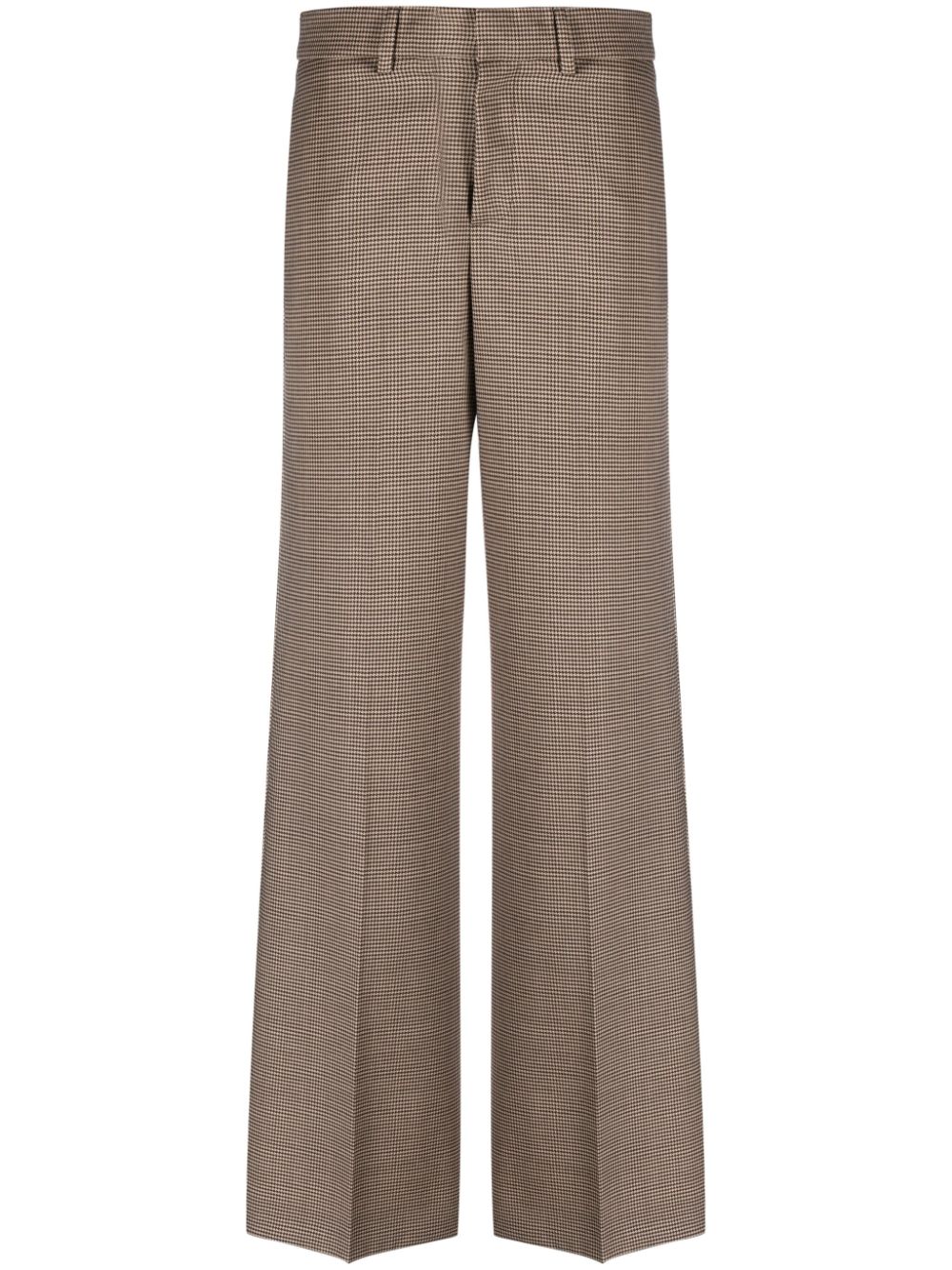 P.A.R.O.S.H. houndstooth high-waist tailored trousers - Brown