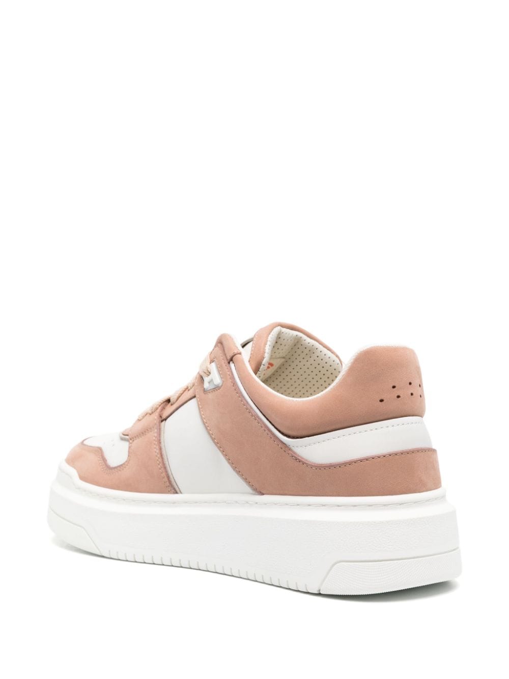 Shop Santoni Panelled Lace-up Sneakers In White